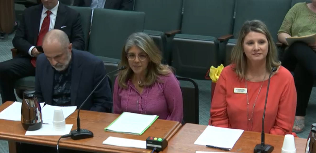 ATPE State Vice President Stacey Ward tells state senators teachers need more time and appropriate compensation