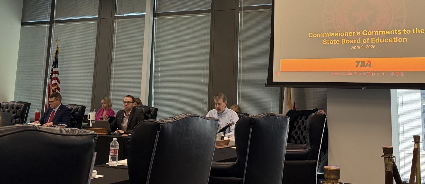 TEA Commissioner Mike Morath’s comments to the SBOE at the April meeting 